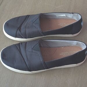 TOMS Avalon Women/Adult shoe size Women 9.5 Casual 10012992 Black Textured Nylon